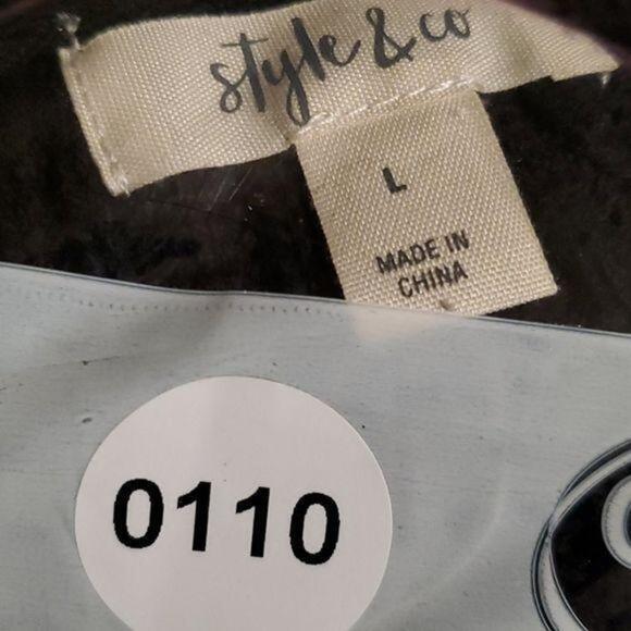 Style & Co Mixed-Knit Metallic-Striped Sweater - Picture 6 of 7